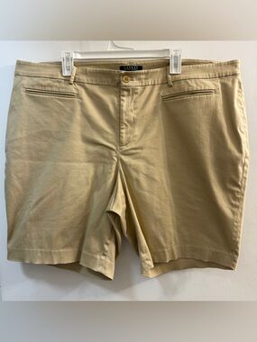 Lauren Ralph Lauren Khaki Chino Shorts Plus Size 22W